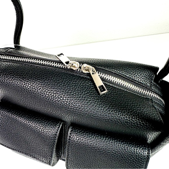 Anthropologie Faux Leather Utility Box Bag in Black NWT - Picture 7 of 11